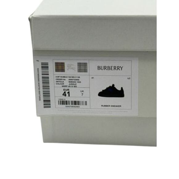 RETAIL $795 Burberry Green Bubble Sneakers*Rubber Low Tops*NEW in Box*Size 41 - Picture 5 of 16